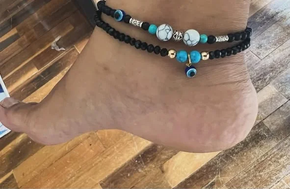 Turquoise Evil Eye Anklet