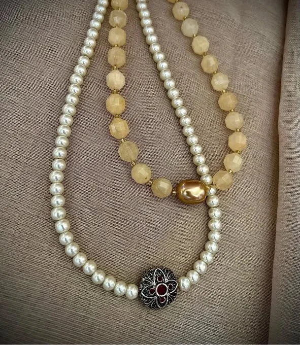 Pearl & Stone Custom Necklace