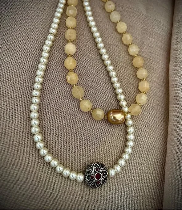 Pearl & Stone Custom Necklace