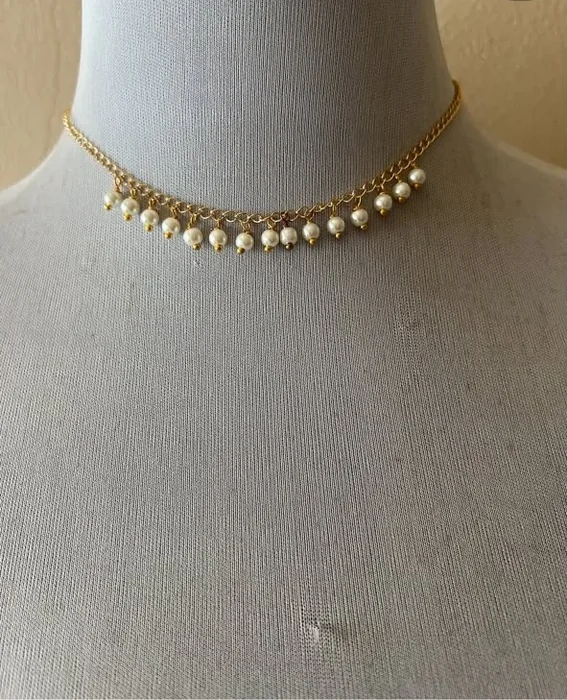 Pearl Drop Short Necklace