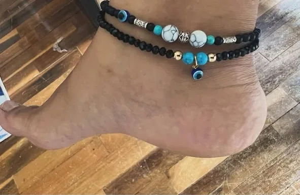 Turquoise Evil Eye Anklet